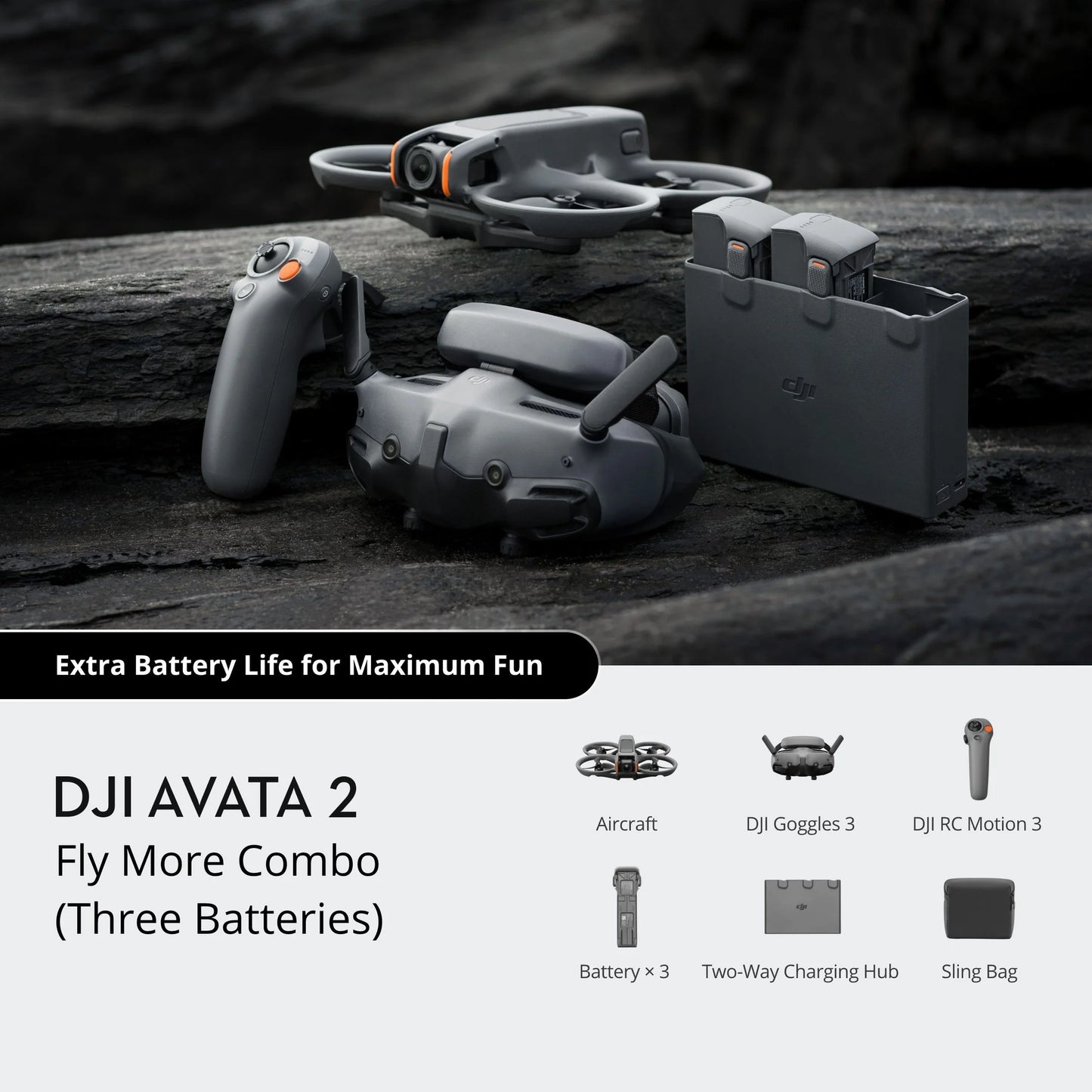 Win a  DJI Avata 2 Drone Fly More Combo - DJI Goggles 3
